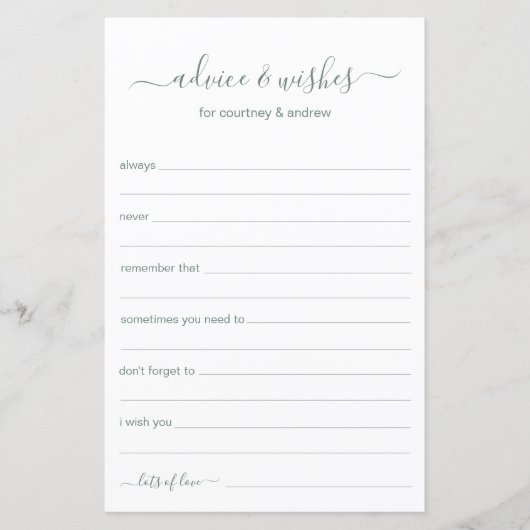 アドバイスと希望 (正面)