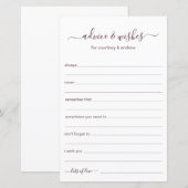 アドバイスと希望 (正面/裏面)