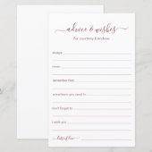 アドバイスと希望 (正面/裏面)