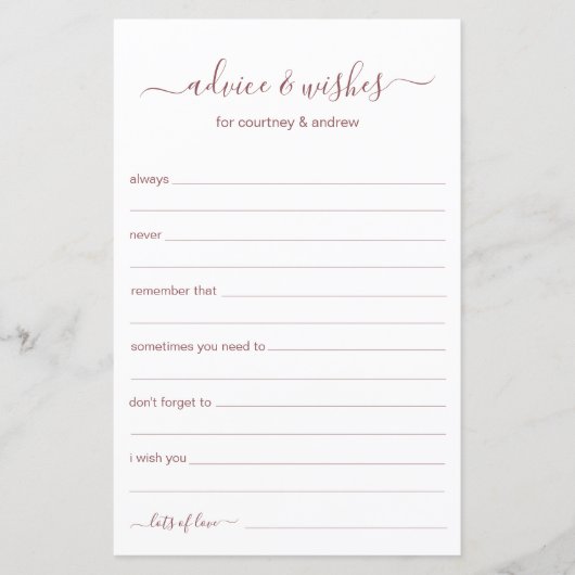 アドバイスと希望 (正面)