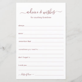 アドバイスと希望