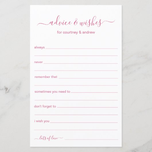 アドバイスと希望 (正面)