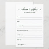 アドバイスと希望 (正面/裏面)