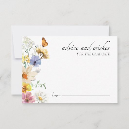 アドバイスと希望 | ワイルドフラワーグラード囲いカード 出欠カード (正面)