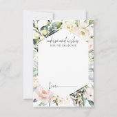 アドバイスと希望 | Boho卒業エンクロージャカード サンキューカード (正面)