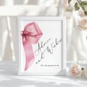 アドバイスと新しい親のための願いピンクボウ ポスター