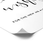 アドバイスと新婚のサイン結婚への願い ポスター (角)