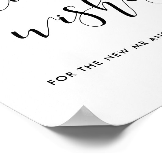 アドバイスと新婚のサイン結婚への願い ポスター (角)