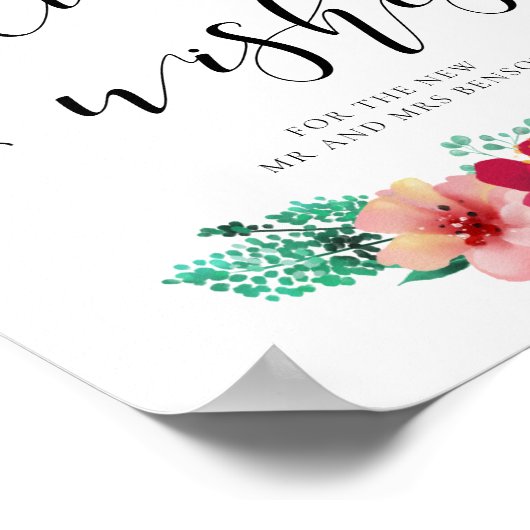 アドバイスと新婚フローラデザインへの願い ポスター (角)