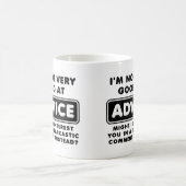 アドバイスと皮肉の面白いTシャツ コーヒーマグカップ (中央)