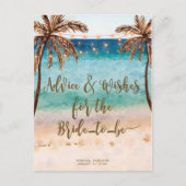 アドバイスと花嫁がポストカードになることを願う アドバイスカード (正面)