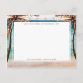 アドバイスと花嫁がポストカードになることを願う アドバイスカード (裏面)