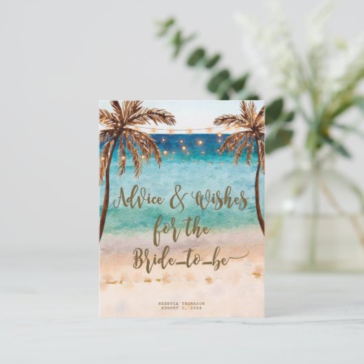 アドバイスと花嫁がポストカードになることを願う アドバイスカード (スタンド正面)