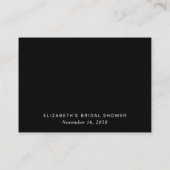 アドバイスと花嫁のブライダルシャワー エンクロージャーカード (裏面)