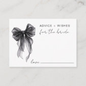 アドバイスと花嫁のブライダルシャワー エンクロージャーカード (正面)