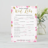 アドバイスと花嫁シャワーゲームへの願い アドバイスカード (スタンド正面)