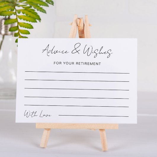 アドバイスと退職願い退職したパーティー ノートカード