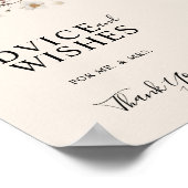 アドバイスと願いボホワイルドフラワー結婚のサイン ポスター (角)