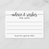 アドバイスと願い事の誕生日と並カスタマイズび エンクロージャーカード (正面)