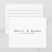 アドバイスと願い事 モダンな結婚式 婚約パーティー (正面/裏面)