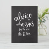 アドバイスと願い アフォーダブル チョークボード サイン (スタンド正面)