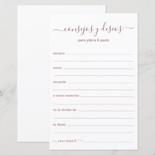 アドバイスと願スペインのい (正面/裏面)