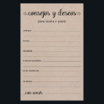 アドバイスと願スペインのい<br><div class="desc">これらのシンプルブライダルシャワー、白黒、素朴、手書きのスクリプトミニマルアドバイス&ウィッシュ/コンセホスのDeseosのシートは、幸せなカップルのために満たさ結婚れ、リハーサルのディナーやゲストのを持つのに最適である。人々はプロンプトを持つことが大好きだ – 彼らはアドバイスと良い願いの愛離れ語を愛する簡単を作る。彼らは何年も大切にされ来る。</div>