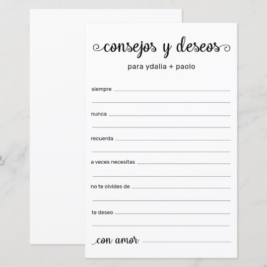 アドバイスと願スペインのい (正面/裏面)