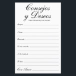 アドバイスと願スペインのい<br><div class="desc">これらのエレガント、白黒、手書きスクリプモダントスペインのConsejos y Deseos/アドバイス&ウィッシュシートは、幸せなカップルのためのブライダルシャワー、リハーサルのディナーやゲストの記入のための完璧な結婚ものである。人々はプロンプトを持つことが大好きだ – 彼らはアドバイスと良い願いの愛離れ語を愛する簡単を作る。彼らは何年も大切にされ来る。</div>