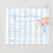 アドバイスとwishesブルーレトロオフザマーケットカード (正面)