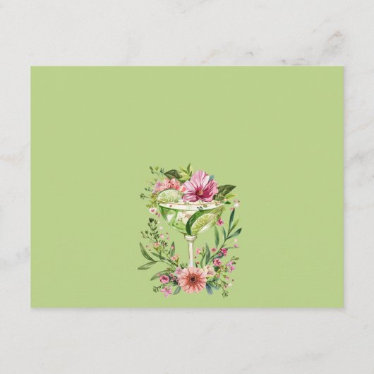 アドバイスのためのブライドメキシカンマルガリータブライダルシャワー エンクロージャーカード (裏面)