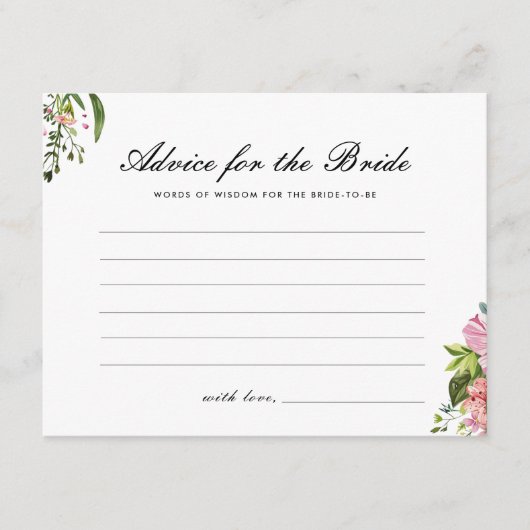 アドバイスのためのブライドメキシカンマルガリータブライダルシャワー エンクロージャーカード (正面)