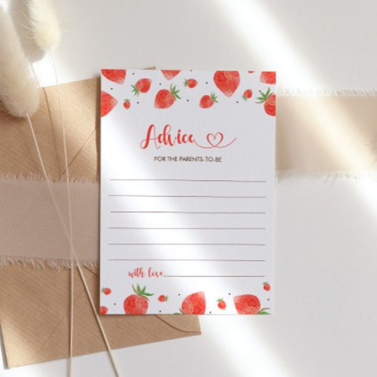 アドバイスのための両親、ベリー甘い赤ちゃんシャワー 招待状