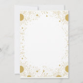 アドバイスのための新郎新婦の金ゴールドサンスターズ 招待状 (裏面)