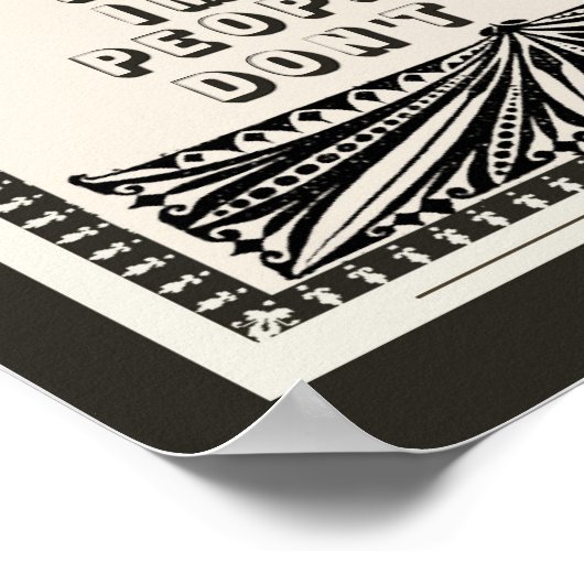 アドバイスのない金を使うなおもしろい ポスター (角)