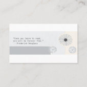 アドバイスのミニマルなモダンなプロフェッショナルの抽象芸術 名刺 (裏面)