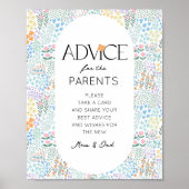 アドバイスの保護者のための赤ちゃんシャワーの装飾 ポスター (正面)