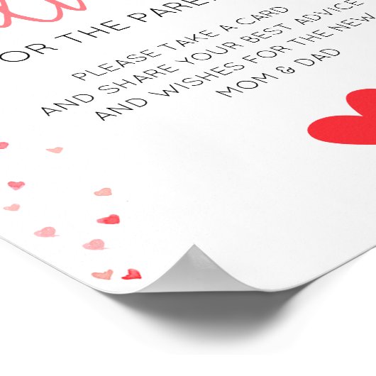 アドバイスの保護者のための赤ちゃんシャワーの装飾 ポスター (角)