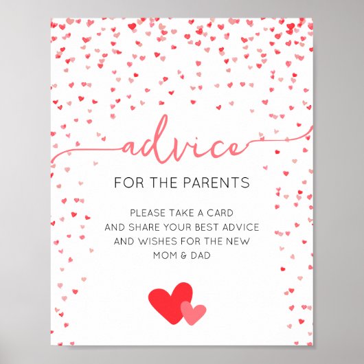 アドバイスの保護者のための赤ちゃんシャワーの装飾 ポスター (正面)