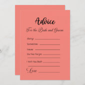 アドバイスの新郎新婦コーラルオレンジ 招待状 (正面/裏面)