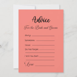 アドバイスの新郎新婦コーラルオレンジ 招待状