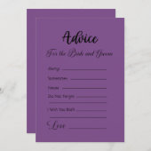 アドバイスの花嫁と花婿 招待状 (正面/裏面)