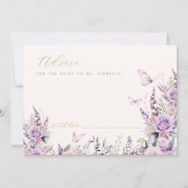 アドバイスの花嫁ブライダルシャワーカードバタフライ 案内状