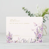 アドバイスの花嫁ブライダルシャワーカードバタフライ 案内状 (スタンド正面)