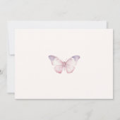 アドバイスの花嫁ブライダルシャワーカードバタフライ 案内状 (裏面)