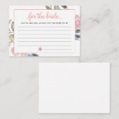 アドバイスの花嫁ブライダルシャワーゲーム エンクロージャーカード (正面/裏面)