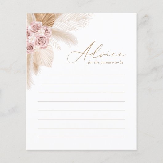 アドバイスの親のためのボホパンパスグラスベビーシャワー (正面)