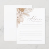 アドバイスの親のためのボホパンパスグラスベビーシャワー (正面/裏面)