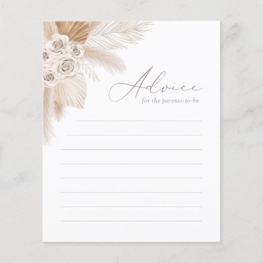 アドバイスの親のためのボホパンパスグラスベビーシャワー (正面)