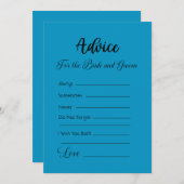 アドバイスはセルーリアンブルー新郎新婦 招待状 (正面/裏面)